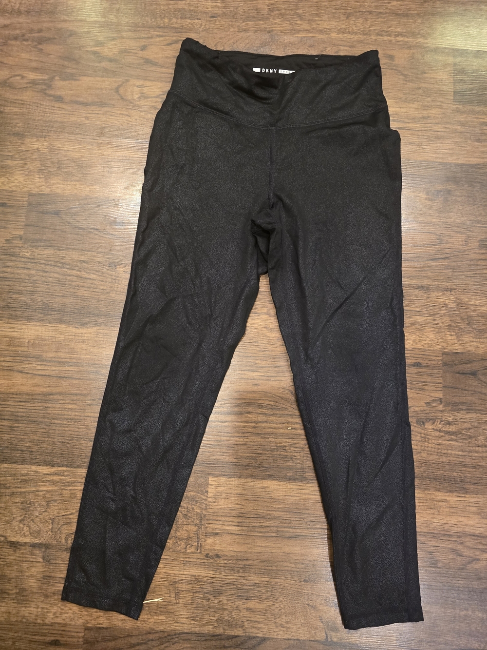 DKNY Womens Black Active Leggings